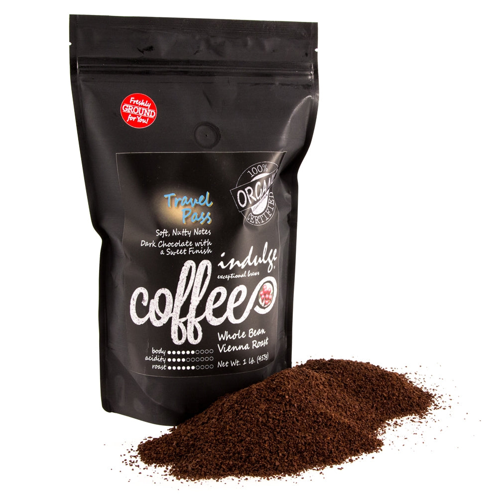 Travel Pass Vienna Roast Ground Organic Coffee