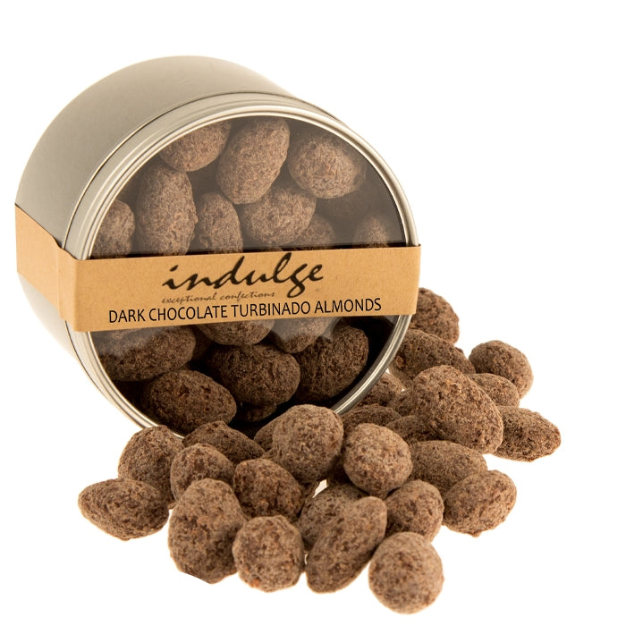 Dark Chocolate Turbinado Almonds 4.5 oz.