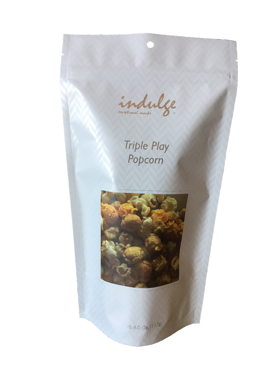 Triple Play Popcorn Blend of Caramel, Cheddar, and Kettle Corn 4oz