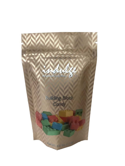 Building Block Candy In Resealable Snack Pouch 4 oz.