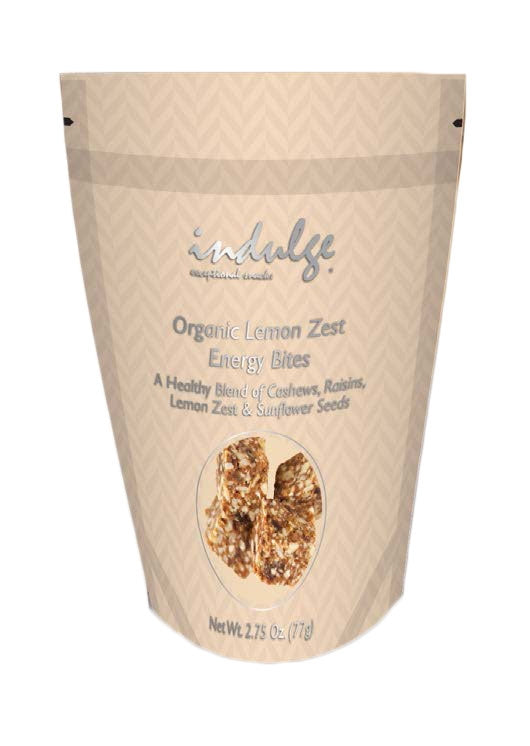 Organic Lemon Zest Energy Bites In Resealable Snack Pouch 2.75 oz.